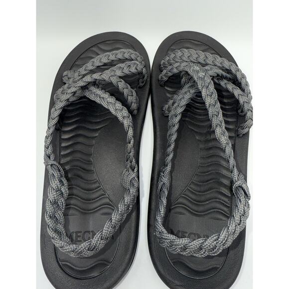 MEGNYA Women's Size 8 Black Comfortable Walking Sandals with Arch Support - Picture 10 of 15